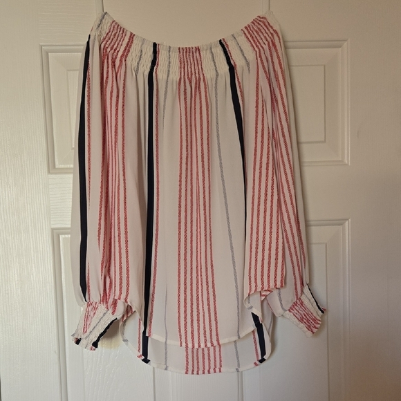 Express XSP Top Smock Neck Balloon Smocked Sleeves Y2K Work or Play Versatile GC - Picture 6 of 7